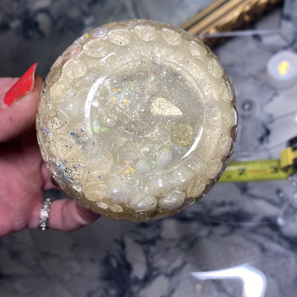 Pearl Votive  Holder with Flameless Candle! Handmade by Pippy! 💍🤍🕯Non Toxic💯 - Picture 3 of 6